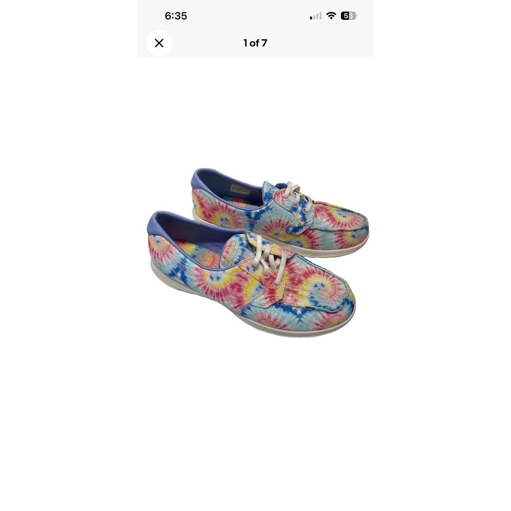 Skechers Women's Go Walk Lite Tie Dye Boat Shoe Size 10
